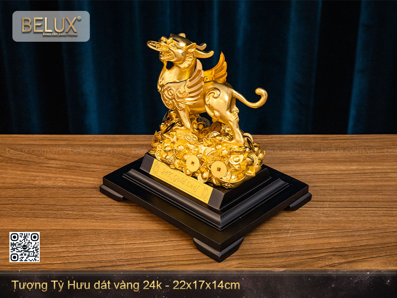 Tượng Tỳ Hưu Dát Vàng 24k – Tuyệt Tác Chiêu Tài Khai Vận Và Nghệ Thuật Decor Đẳng Cấp